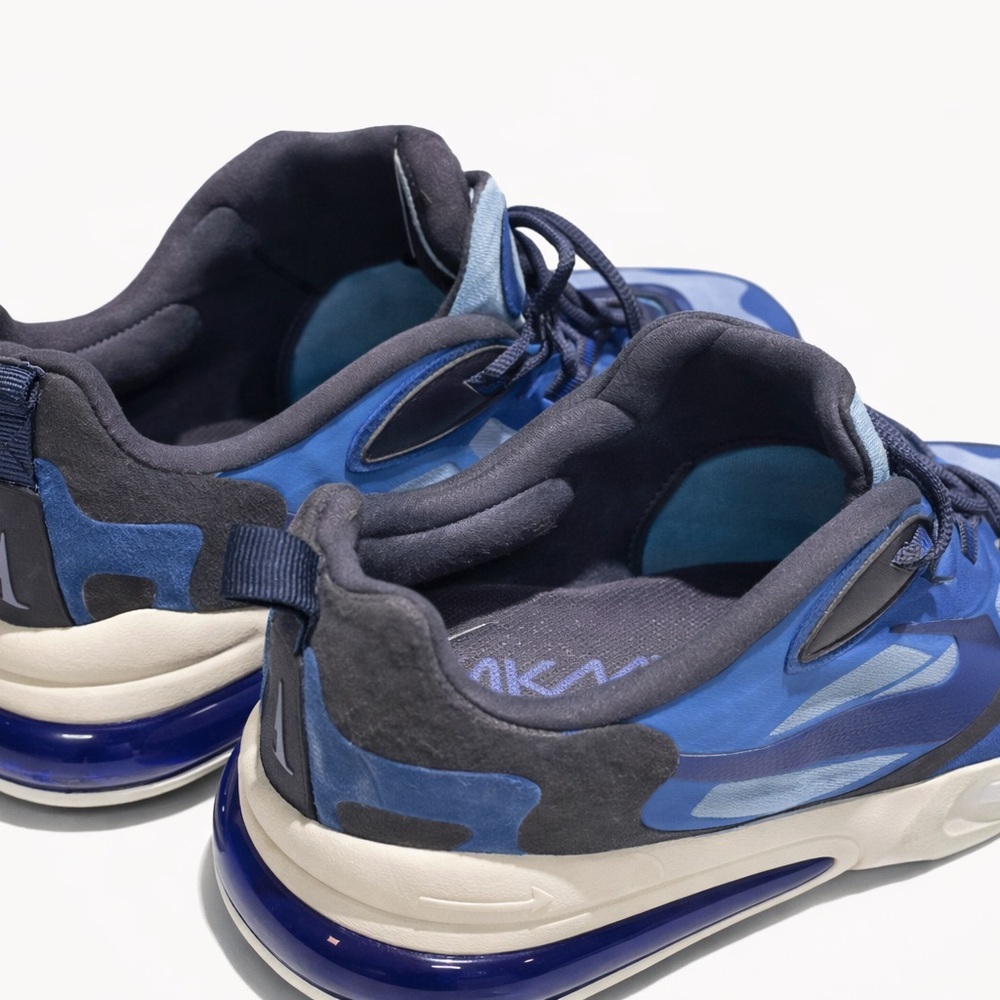 NWOT-Nike Air Max 270 React Blue Men’s 13 Athletic Sneakers - Picture 8 of 12